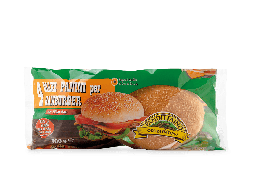 Maxi panini per hamburger pack 300g Pandittaino