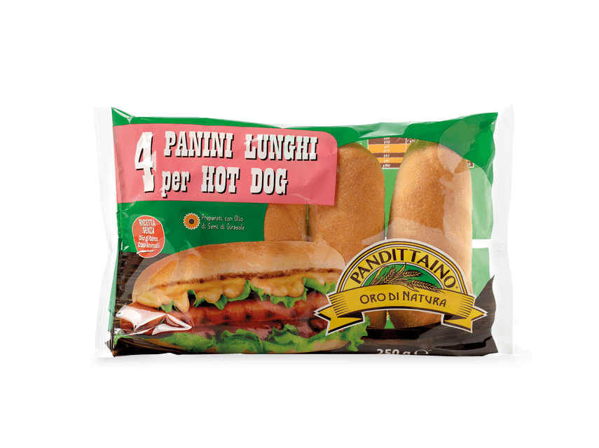 Panini lunghi per Hot Dog Pandittaino