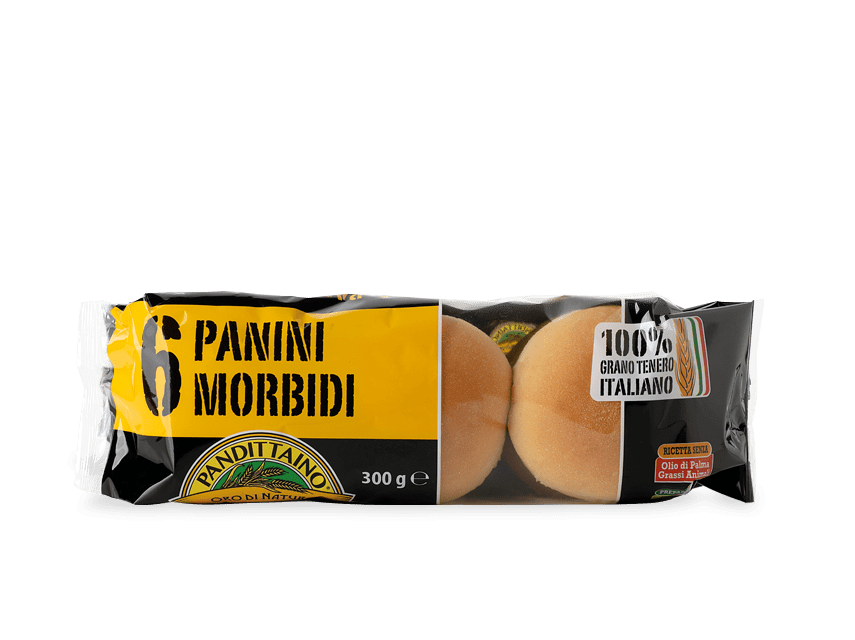 Panini morbidi per hamburger 100% grano italiano pack 300g