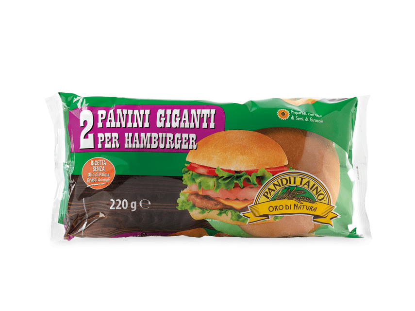 Panini giganti per Hamburger Pandittaino