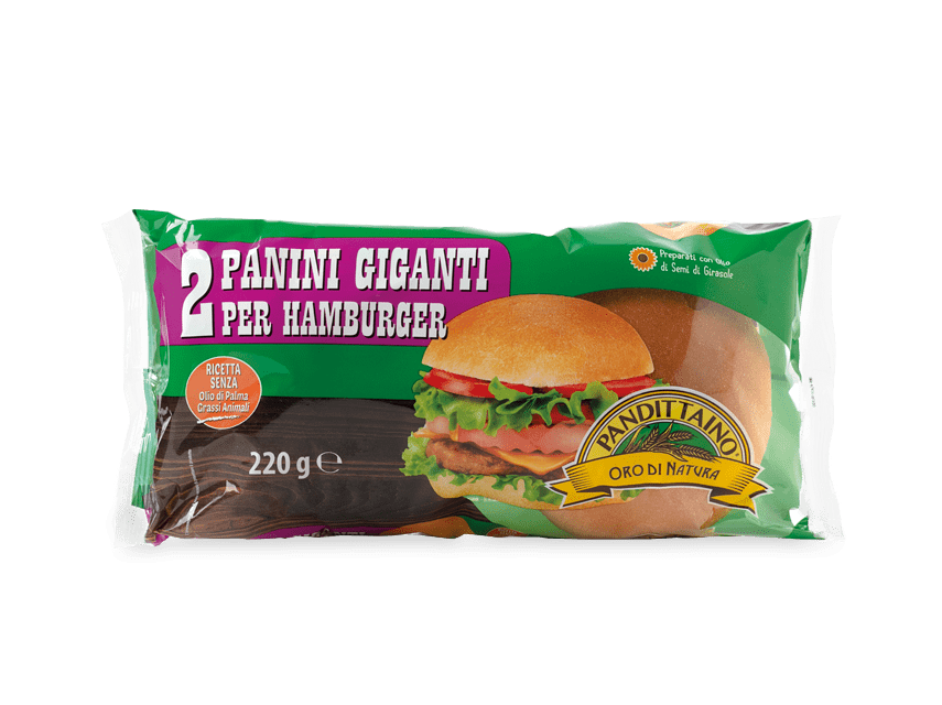 Panini giganti per hamburger pack 220g Pandittaino