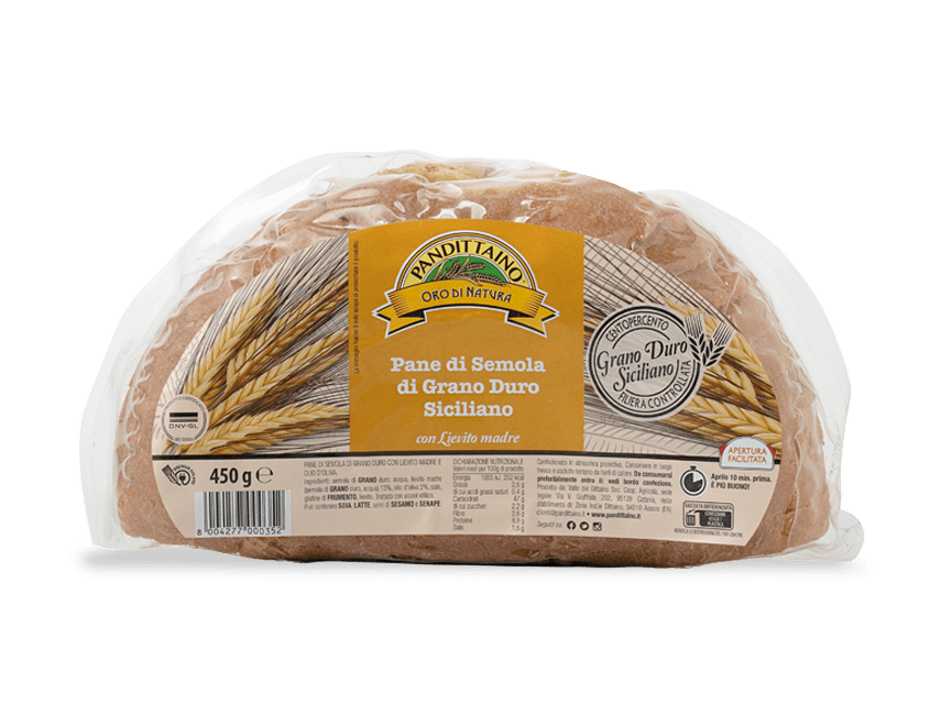 Pane di semola di grano duro siciliano Pandittaino