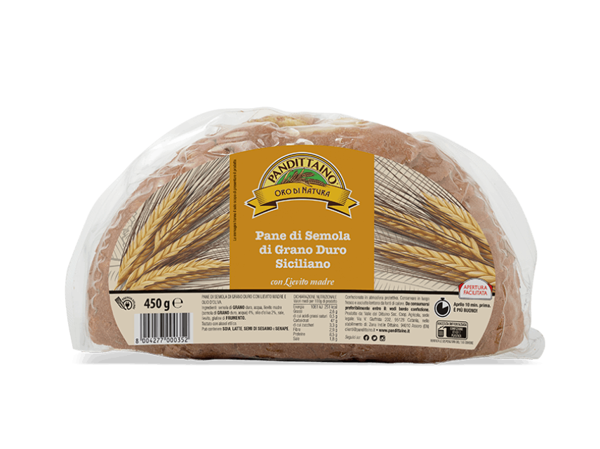 Pane di semola di grano duro siciliano con lievito madre