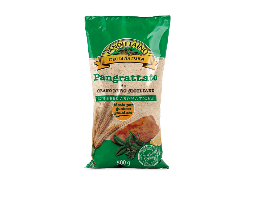 Pack del pangrattato da pane di semola di grano duro ed erbe aromatiche